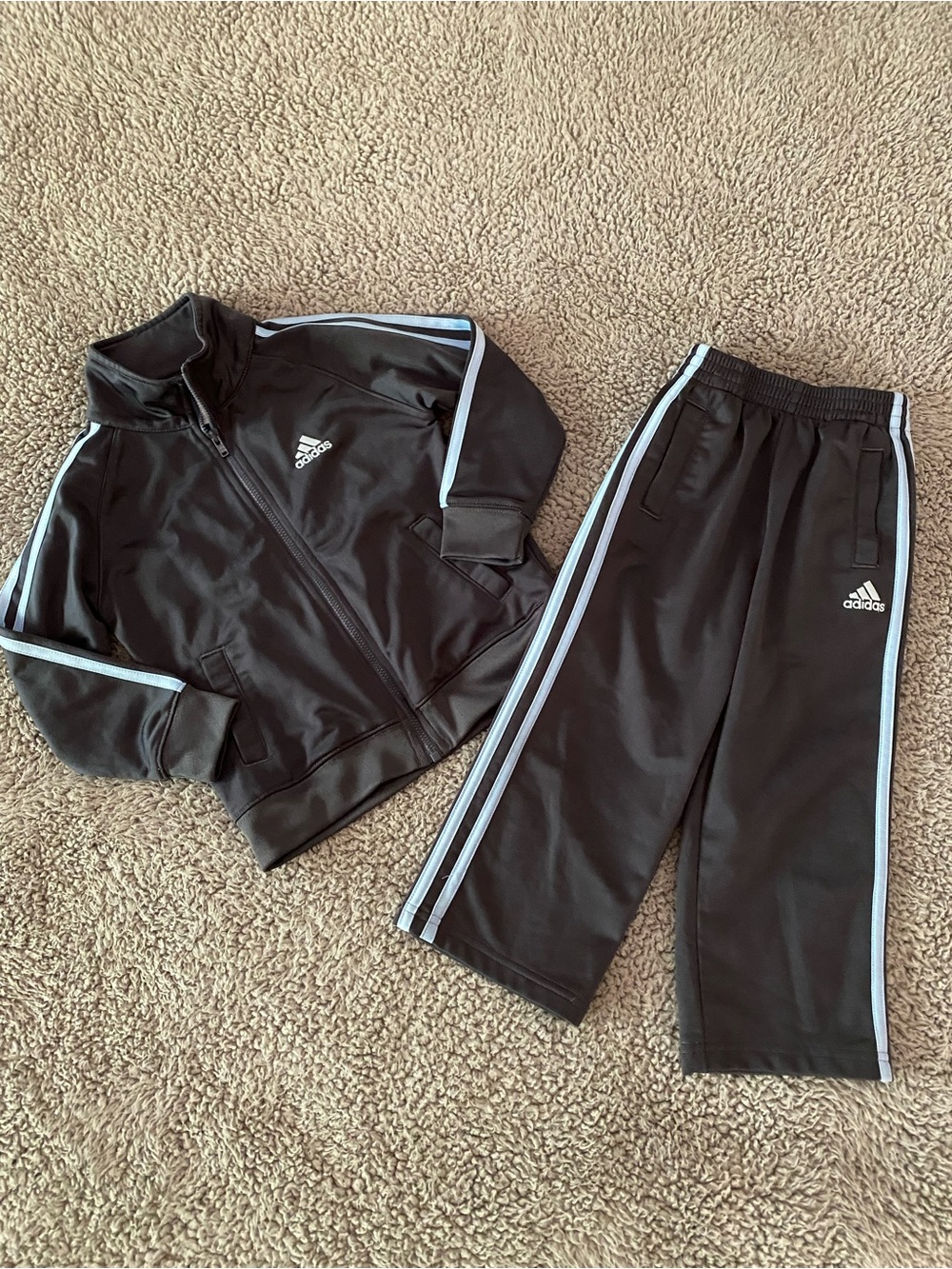 Adidas Toddler Boy Tracksuit 3T Blue Gray